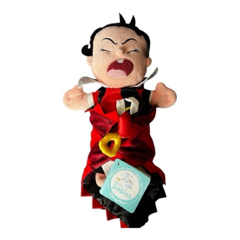 NWT Disney Parks Alice in Wonderland Crying Queen of Hearts Plush Toy